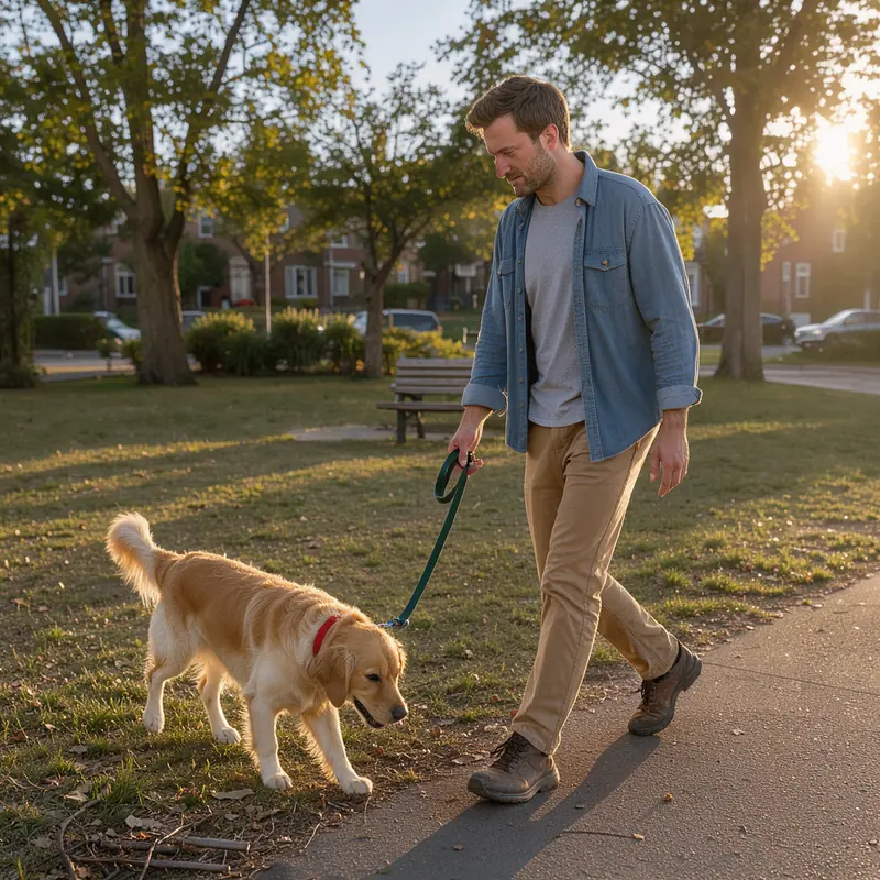 FLUX 3 Klein example: Man walking with his dog