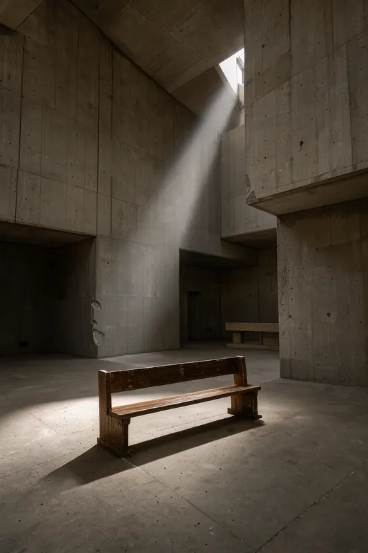 FLUX 3 Klein example: Brutalist concrete church