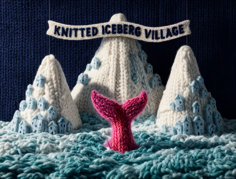FLUX 3 Klein example: Chunky knitted diorama