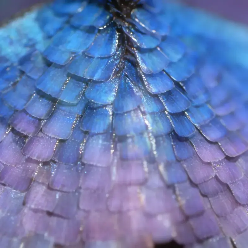 Krea 2 example: Macro shot of a dew-beaded petal, iridescent sheen, fine glitter highlights